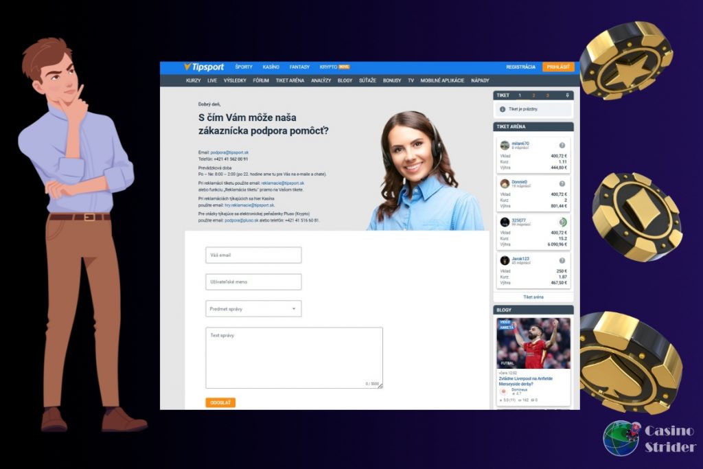 zakaznicka podpora Tipsport