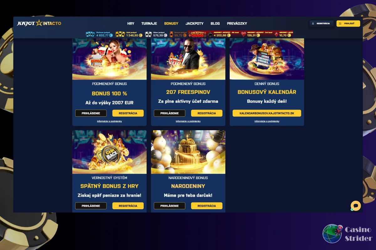Bonusové ponuky a promo akcie Kajot Casino