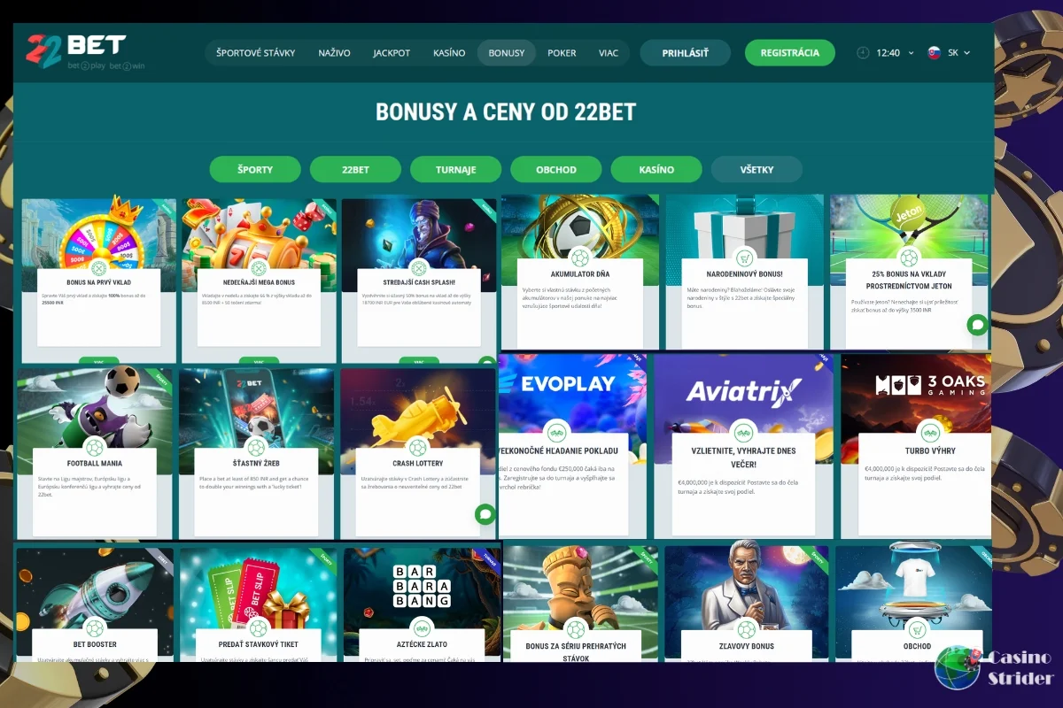 Bonusy a propagačné akcie