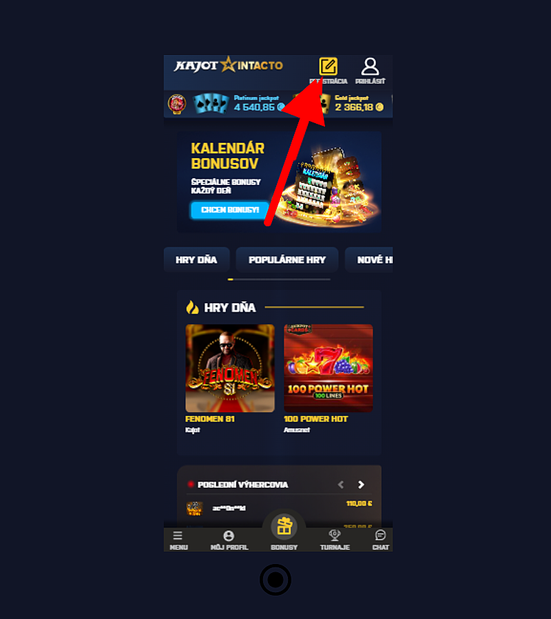 Nájdite oficiálnu stránku kasína