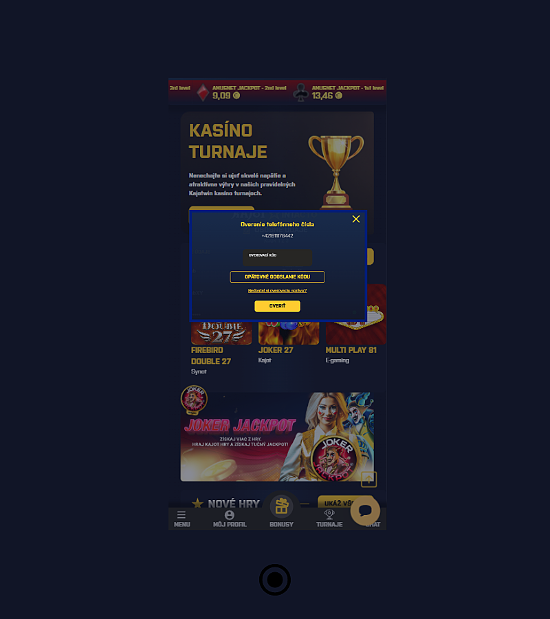 Overte svoje telefónne číslo pomocou SMS kódu