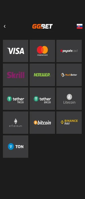 Vyberte si spôsob platby.