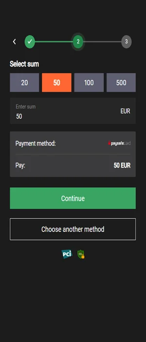 Vyberte sumu prvého vkladu