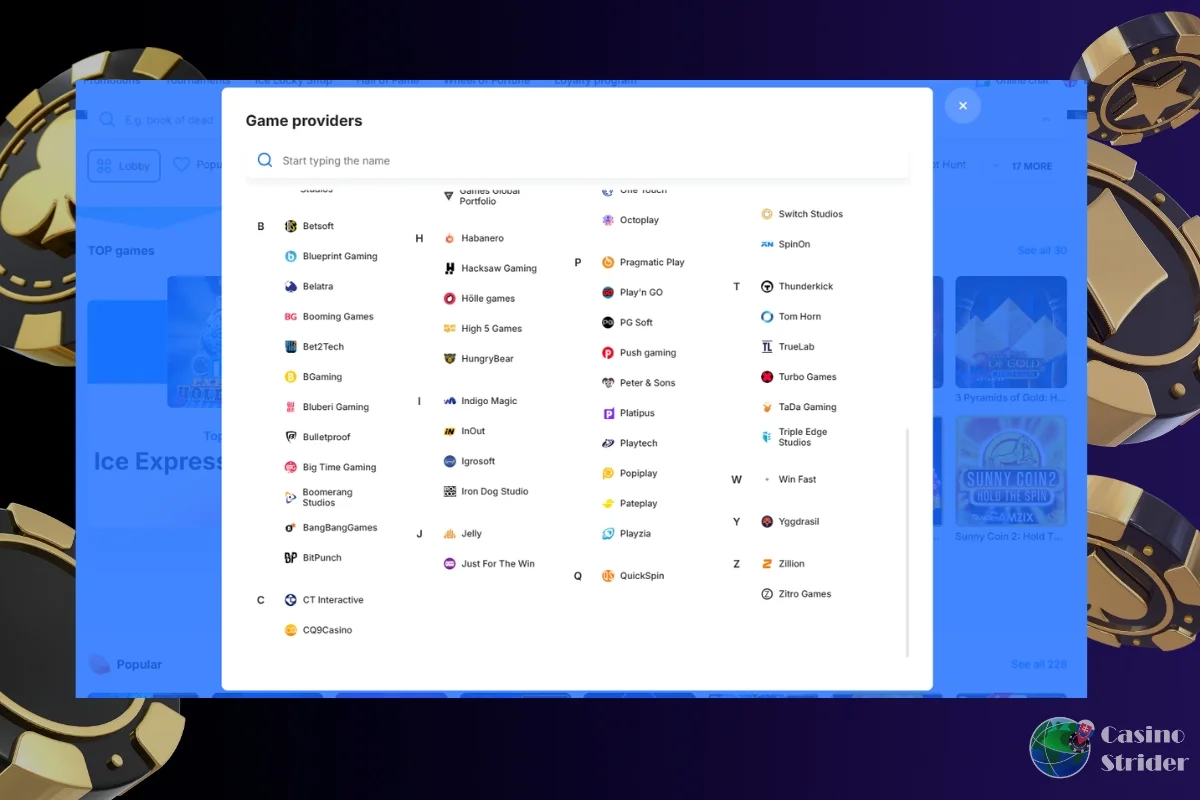 Výherný pomer a RTP v Ice Casino