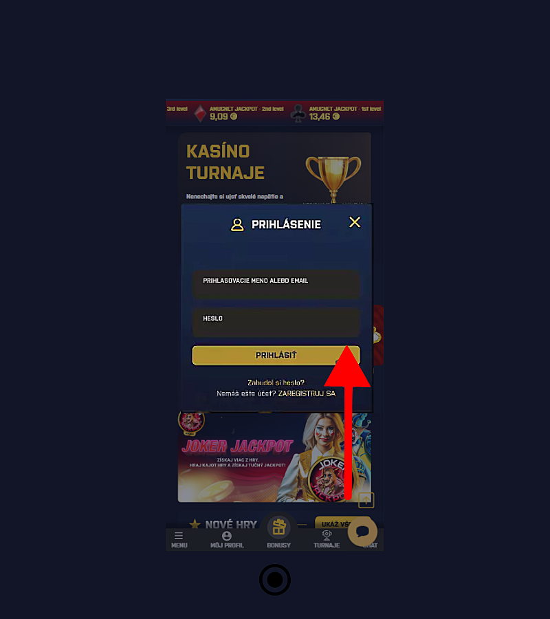 Kliknite na tlačidlo Zaregistrovať