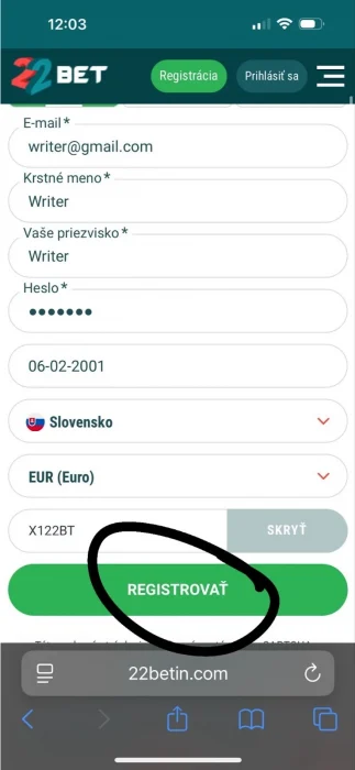 Dokončite registráciu