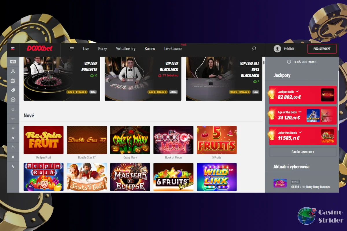 Doxxbet casino recenzia podľa