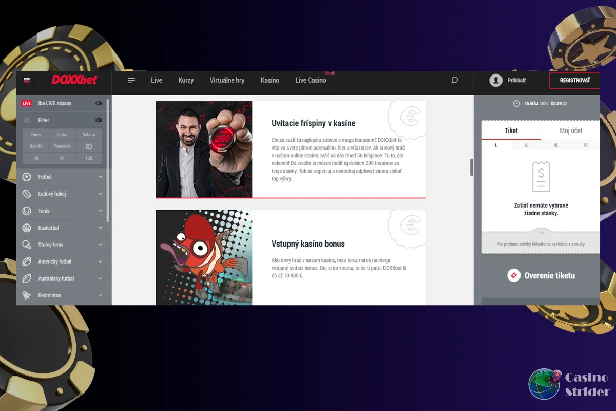 Aktuálne bonusy a propagačné 