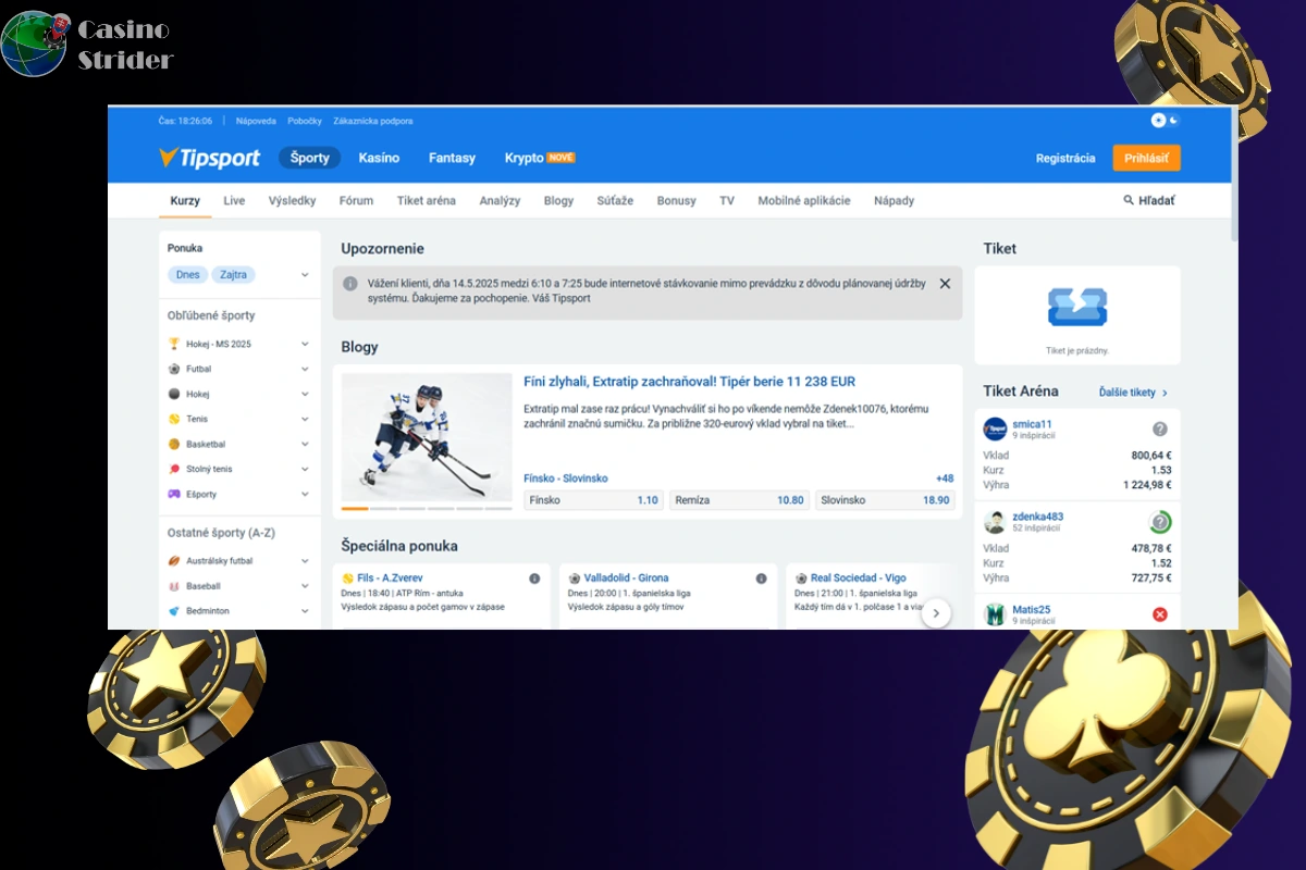 Tipsport PaySafeCard