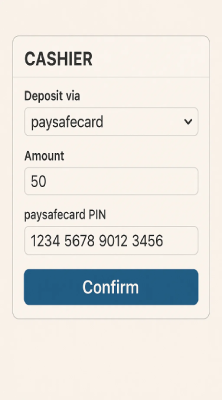 Zvoľ PaySafeCard ako svoju metódu vkladu