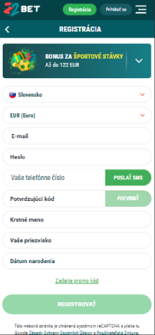 Registrácia kasínach s minimálnym vkladom