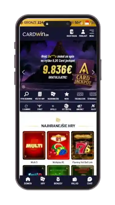  mobilnom kasíne CardWin
