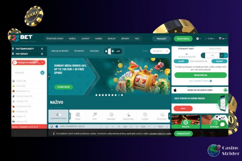 22Bet - Bonus Kód