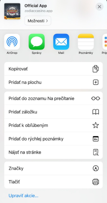 Stlačte tlačidlo Zdieľať
