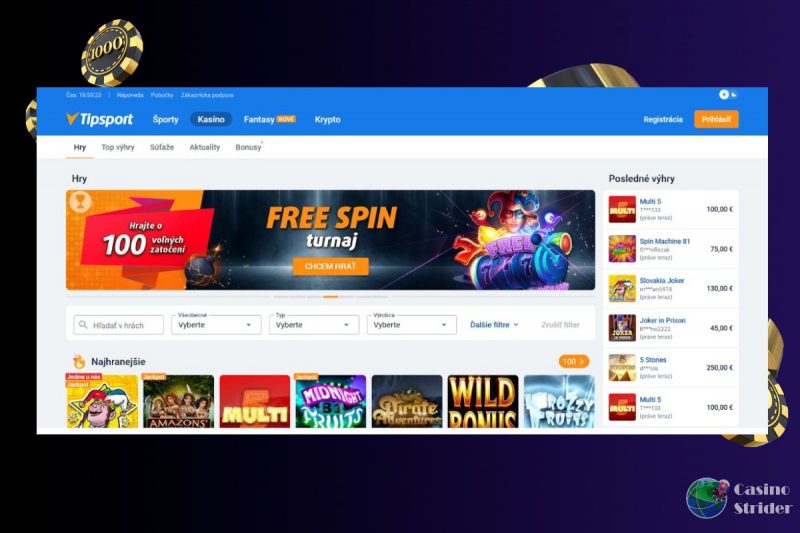 Tipsport — 100 Voľné Točenie