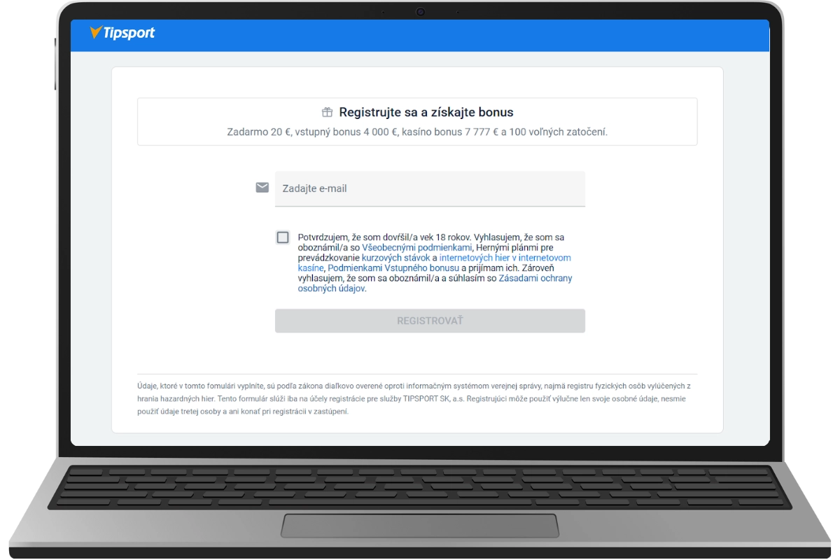 Zadajte požadované osobné údaje