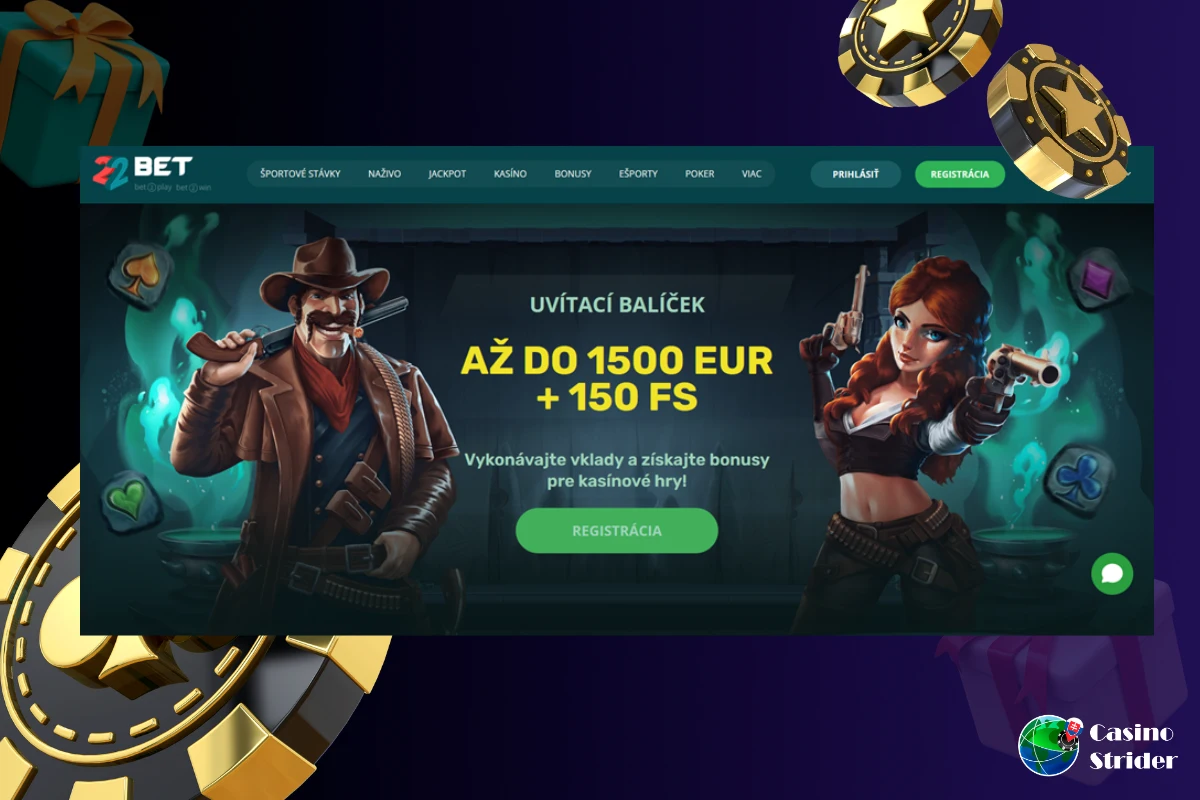 22bet otočky zadarmo pre nových hráčov
