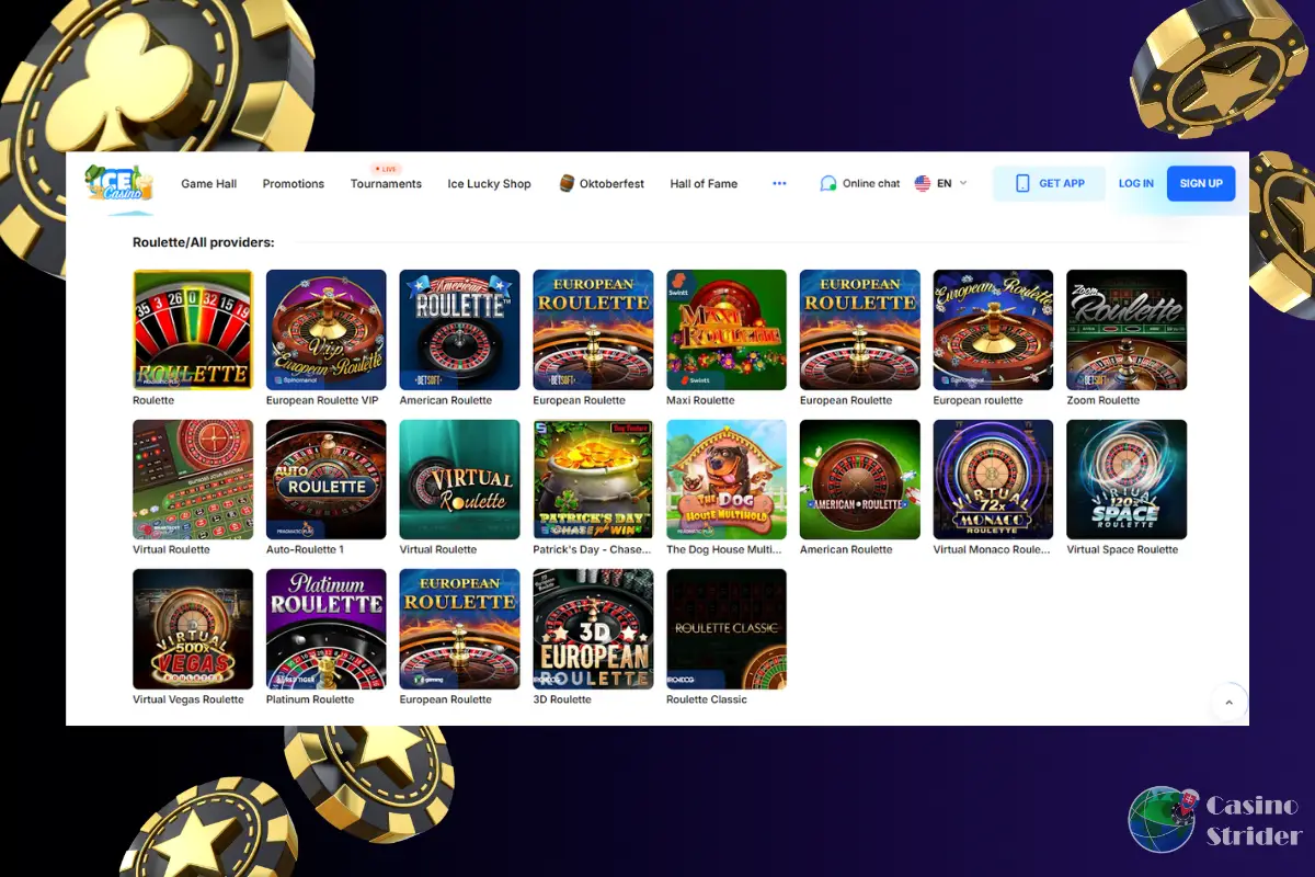 Ice Casino ruletu online