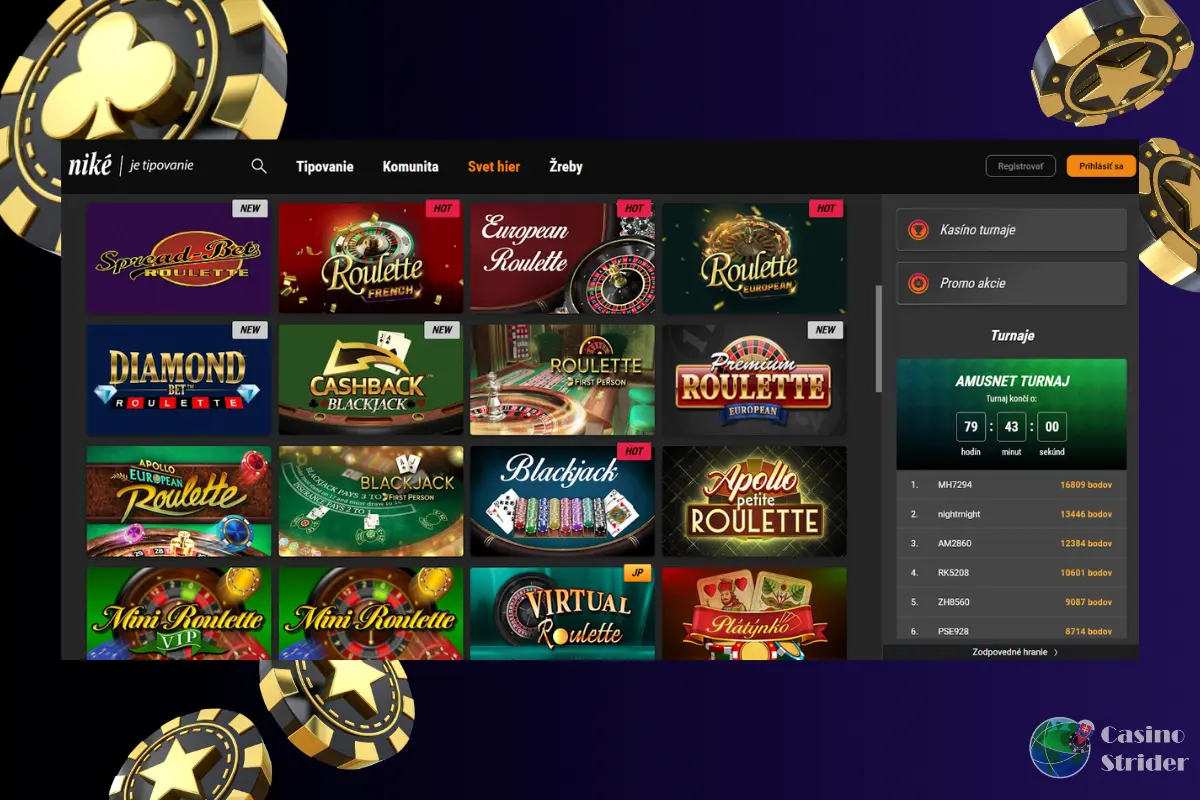 Nike Casino ruletu online