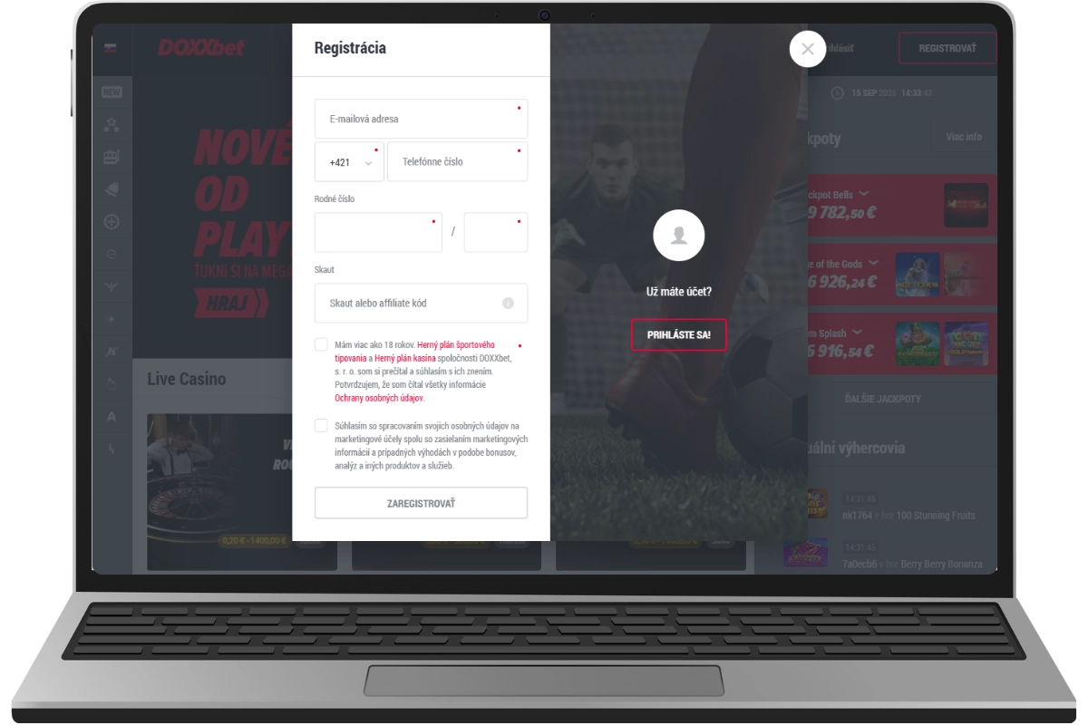 Vytvorte nový profil