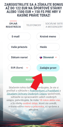 Zadajte promo kód